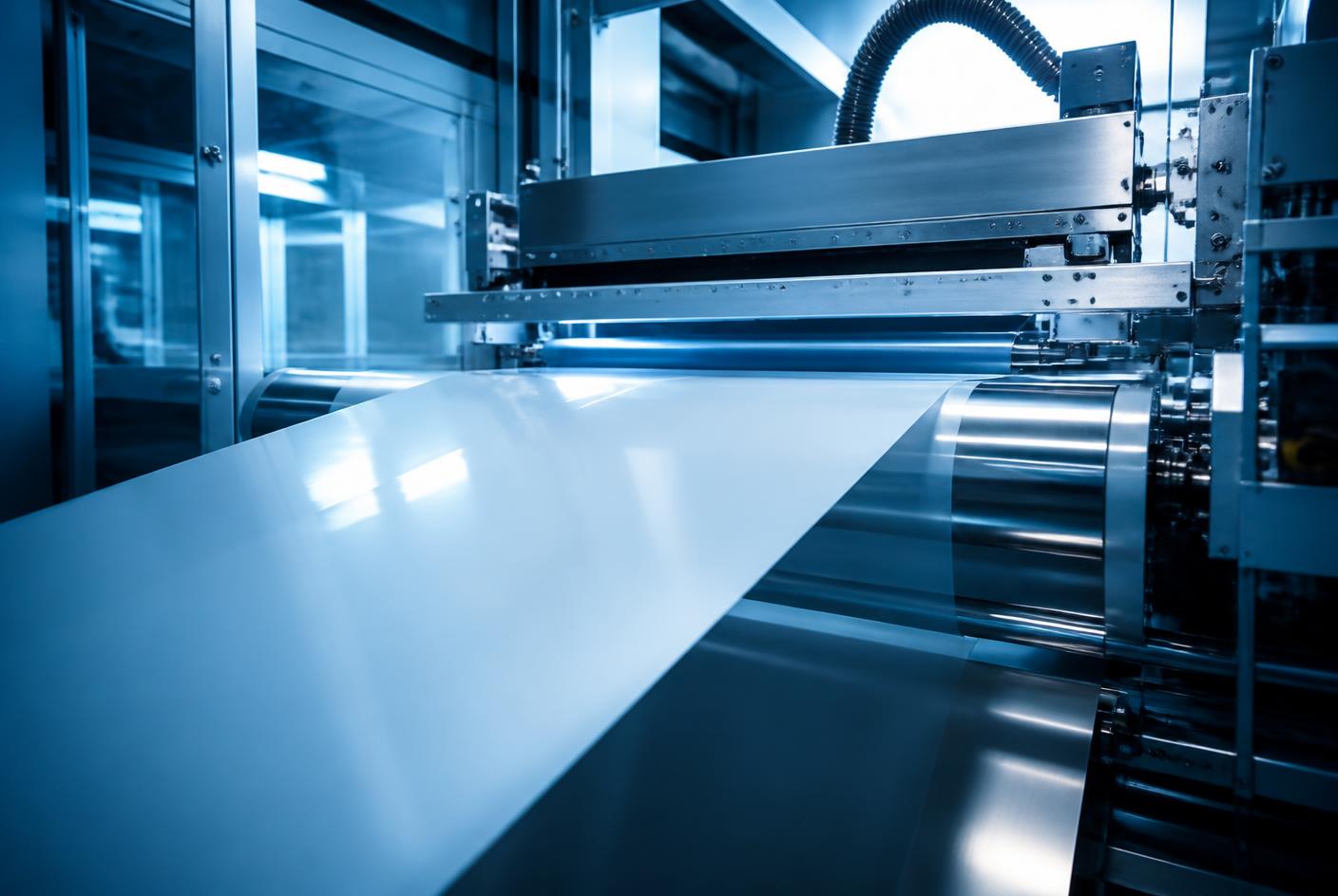 Roll-to-roll nanoimprint coating line producing SV-NanoMetrix membrane sheet
